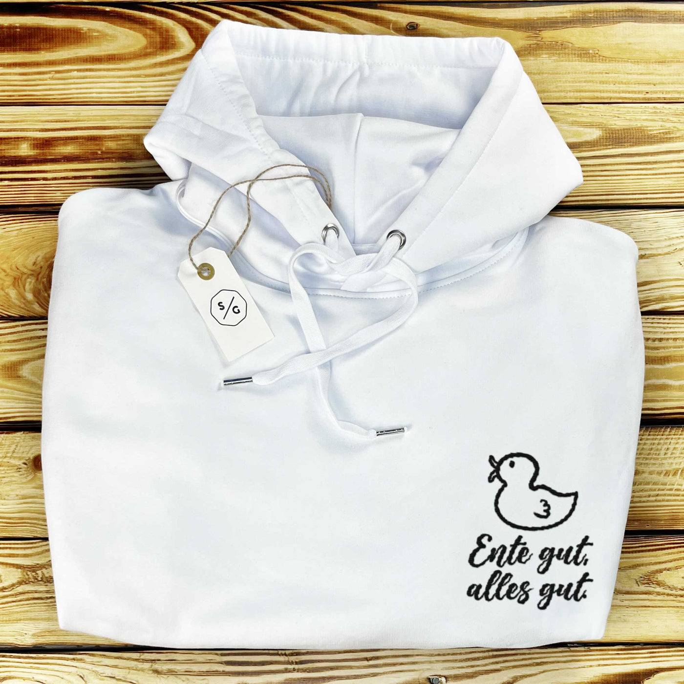 BESTICKTER HOODIE • ENTE GUT, ALLES GUT