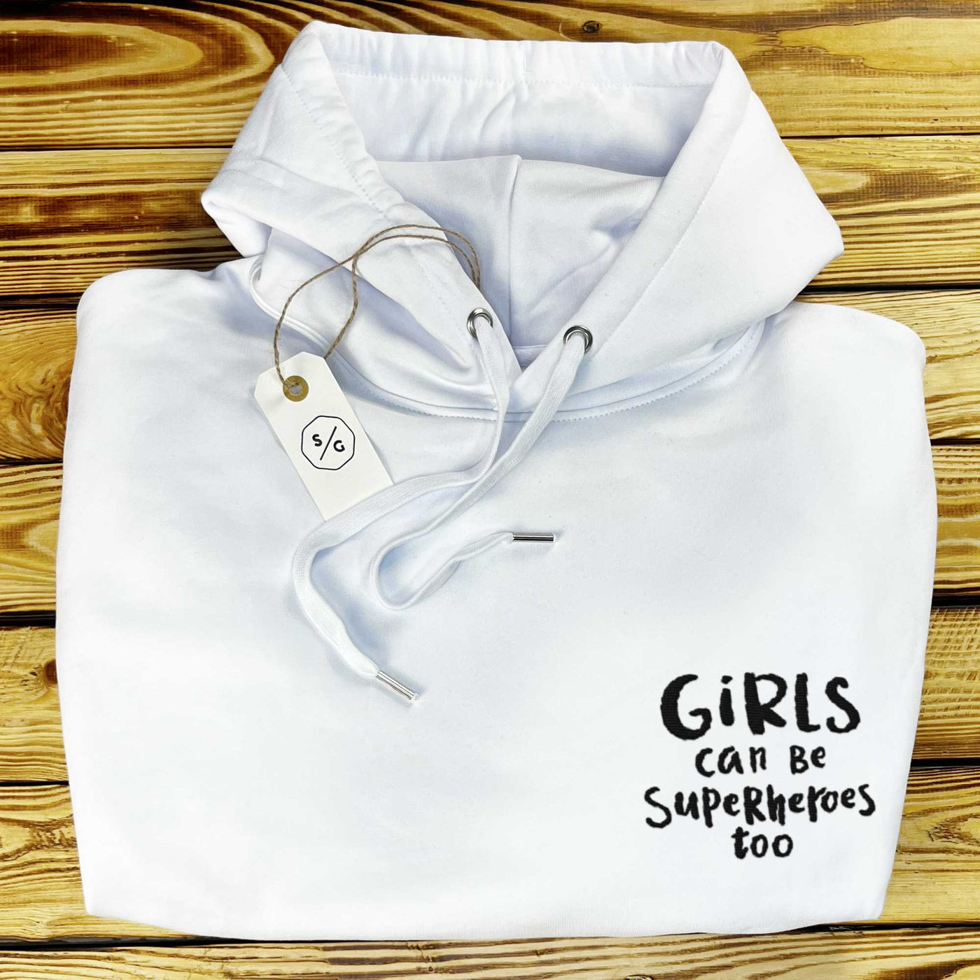 BESTICKTER HOODIE • GIRLS CAN BE SUPERHEROES TOO