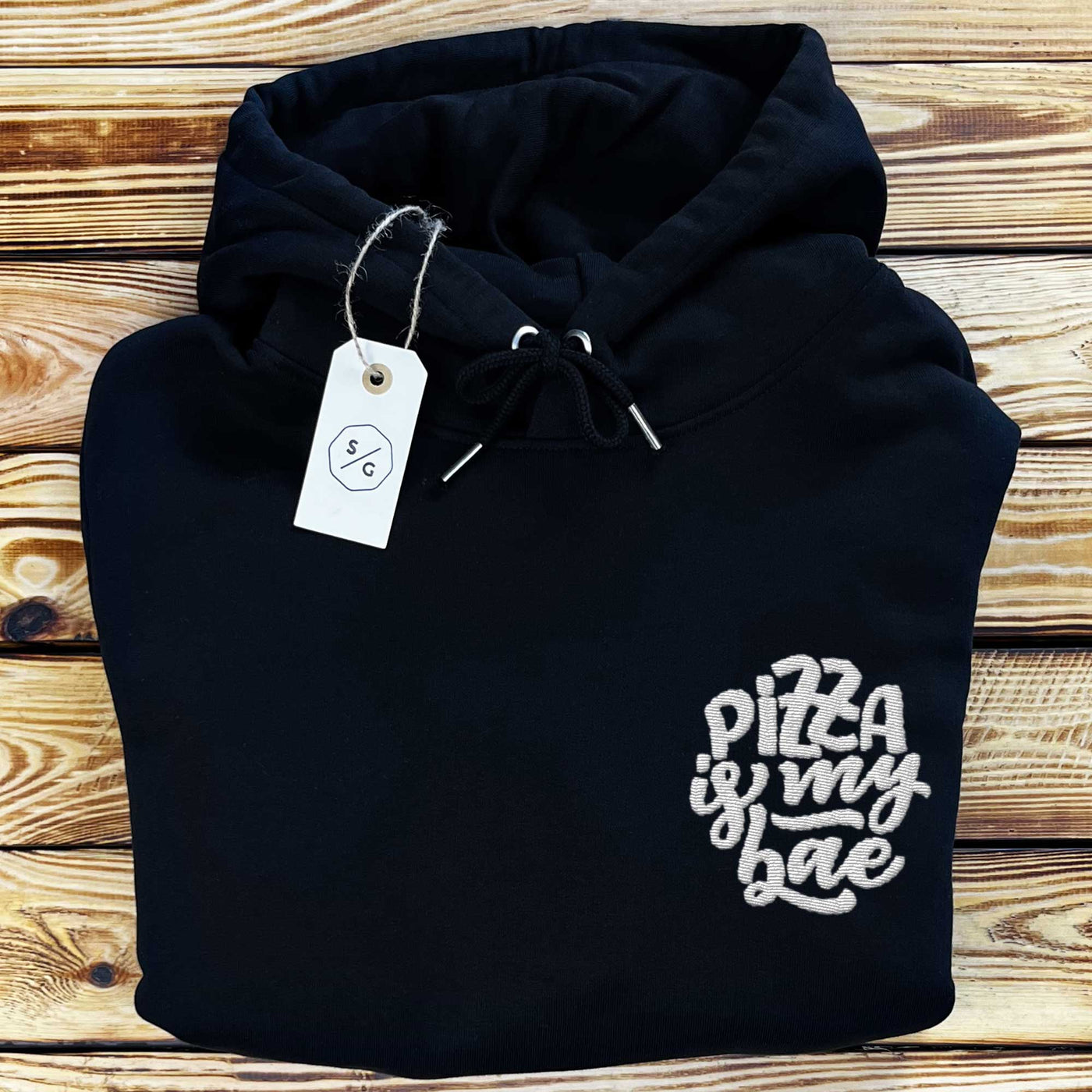 BESTICKTER HOODIE OVERSIZED • PIZZA IS MY BAE