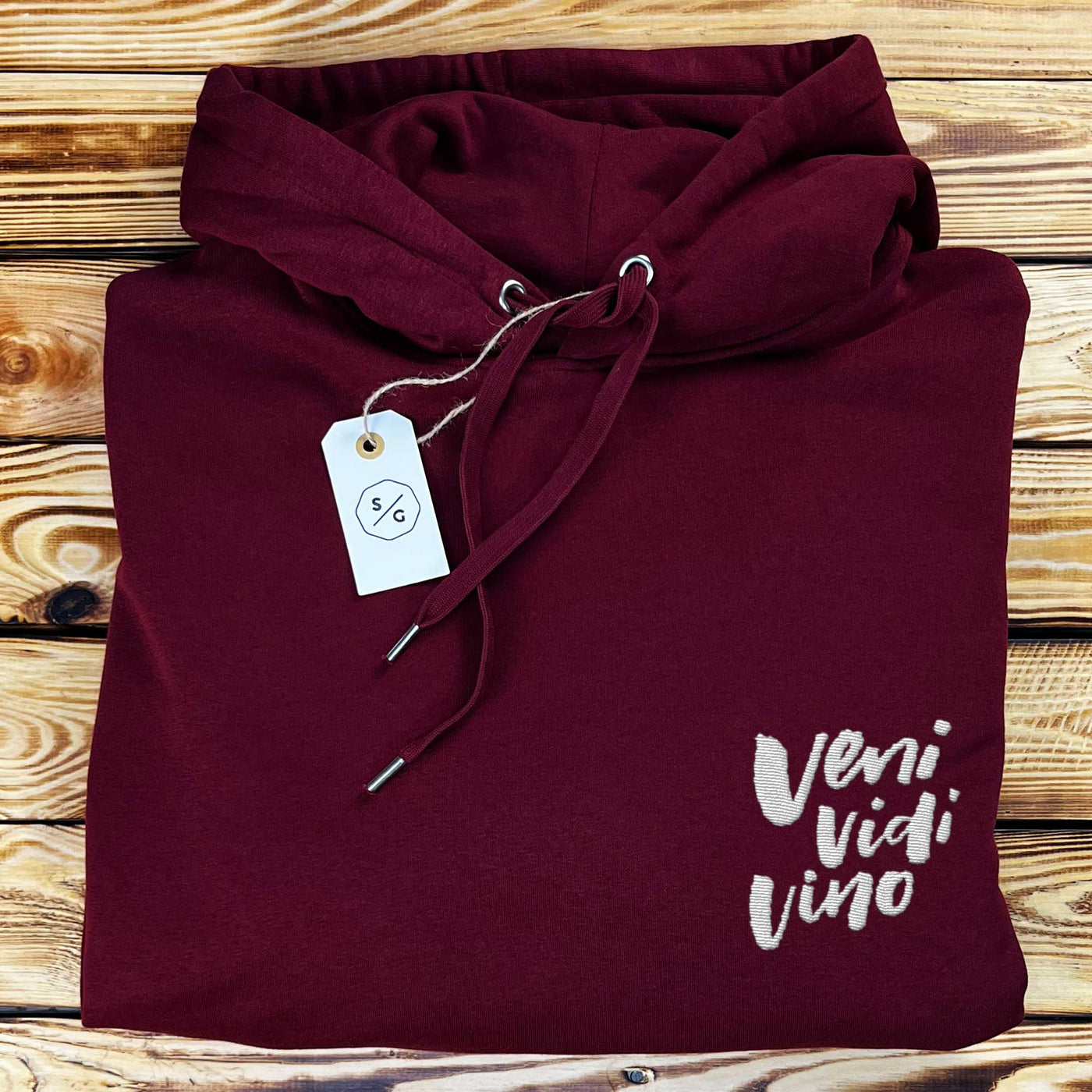 BESTICKTER HOODIE • VENI VIDI VINO