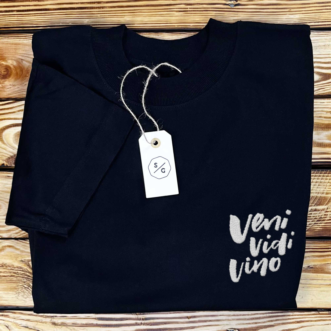 BESTICKTES SHIRT OVERSIZED • VENI VIDI VINO