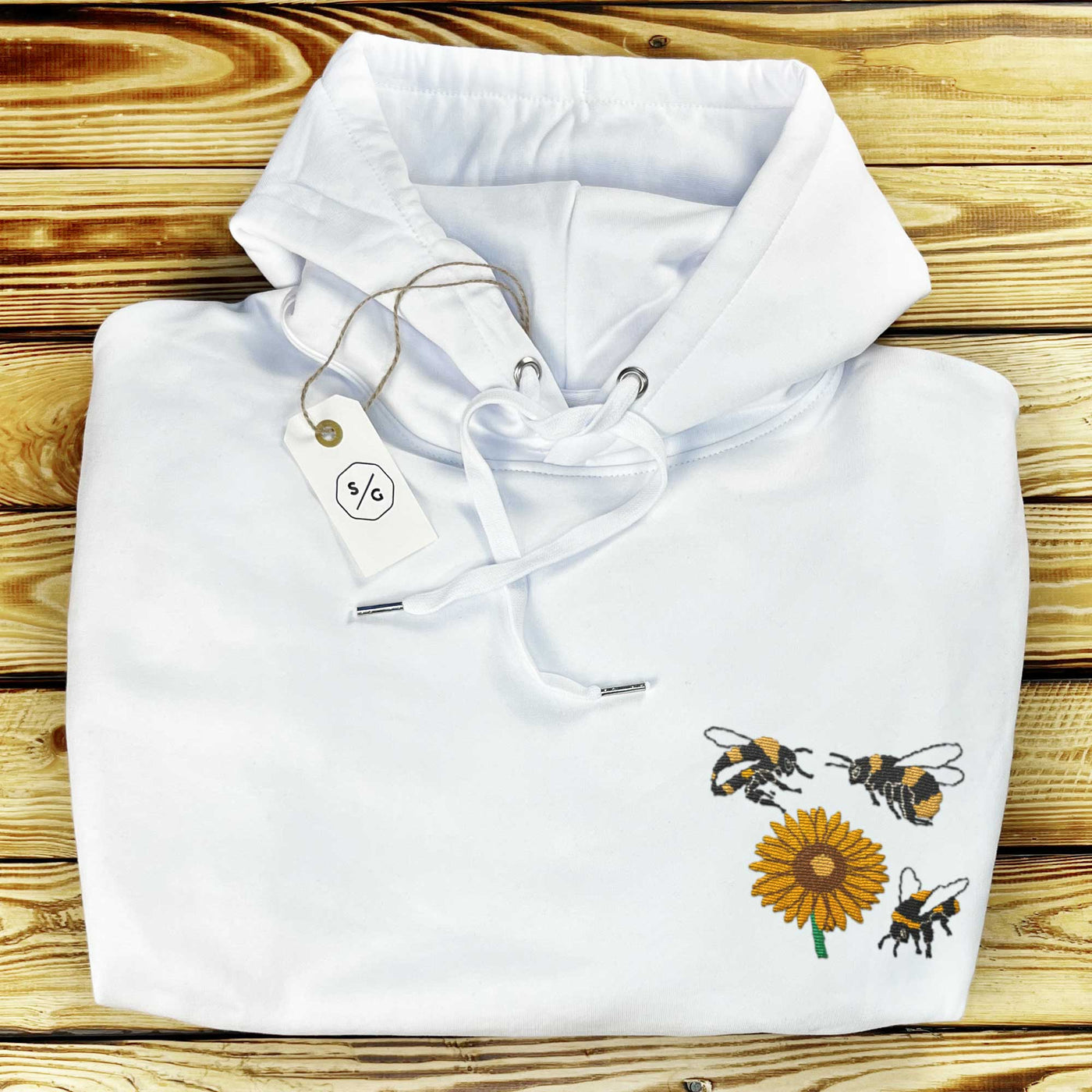 BESTICKTER HOODIE • SUNFLOWER BEE