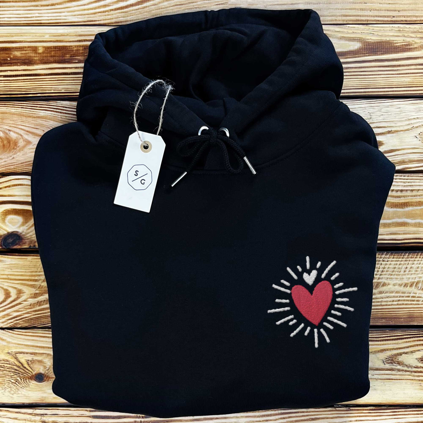 BESTICKTER HOODIE OVERSIZED • SHINING HEART