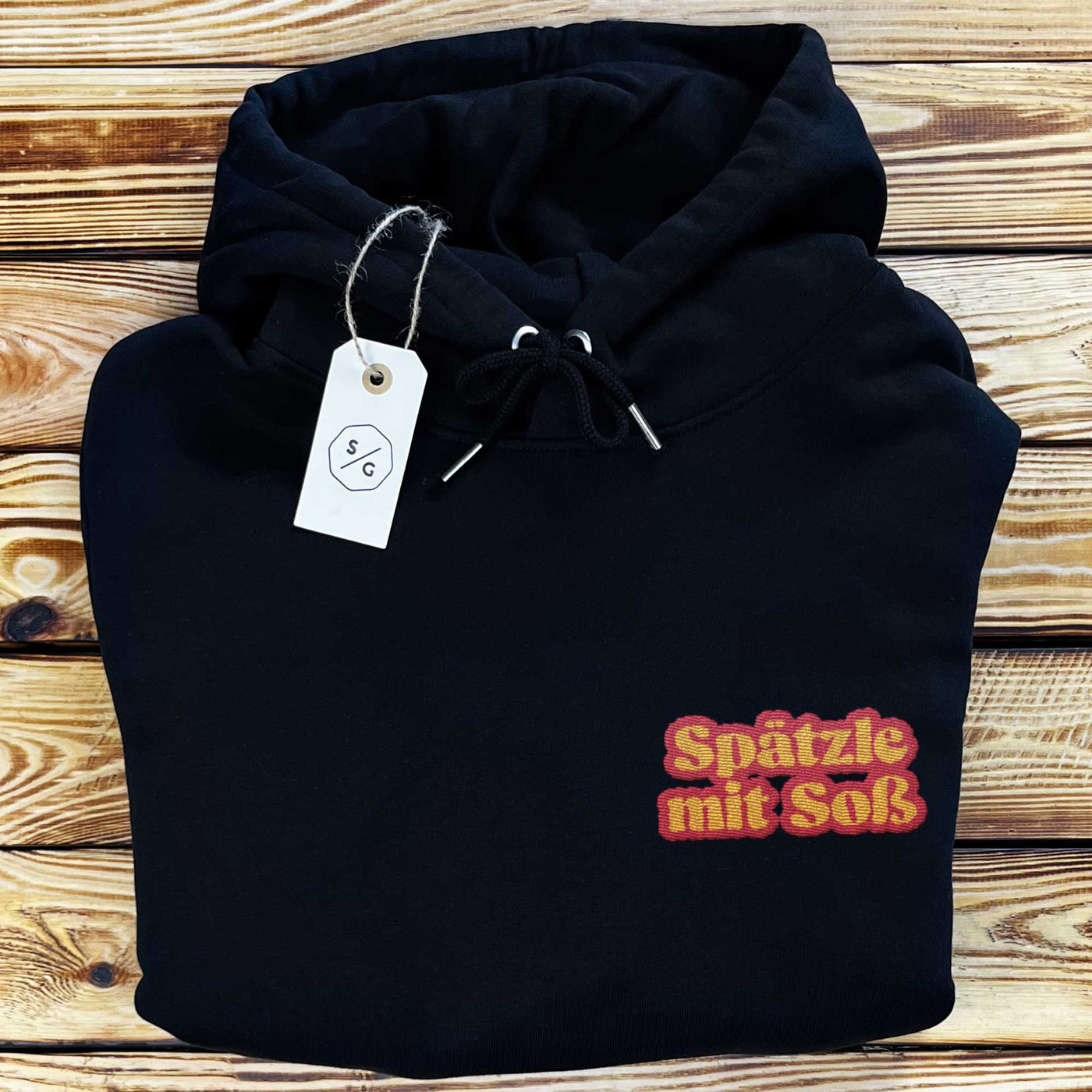 BESTICKTER HOODIE • SPÄTZLE MIT SOSS