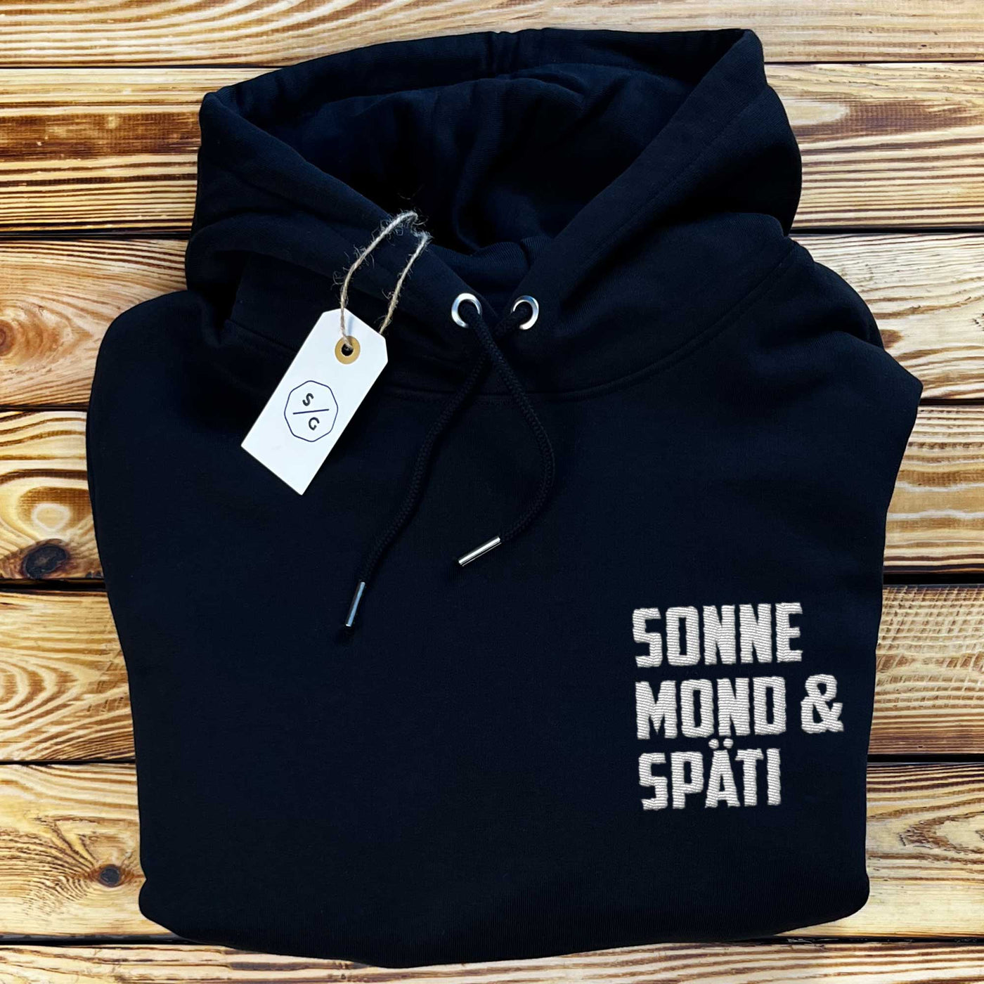 BESTICKTER HOODIE • SONNE MOND & SPÄTI