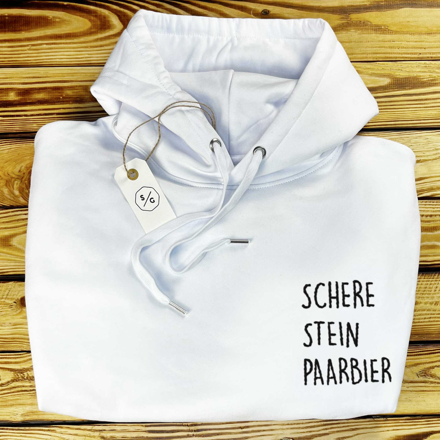 BESTICKTER HOODIE • SCHERE STEIN PAARBIER