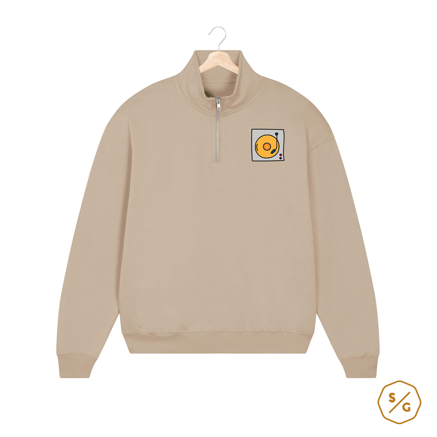 BESTICKTER HALF-ZIP SWEATER • TURNTABLE SKETCH COLOR