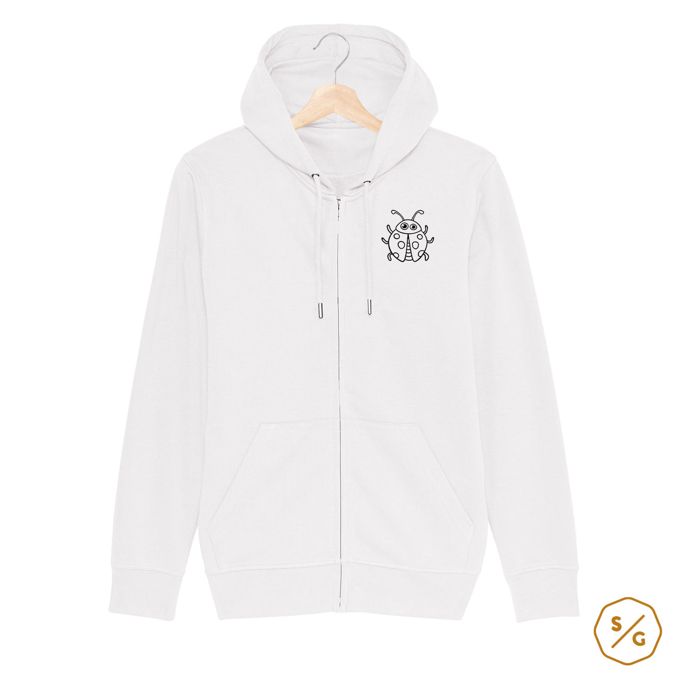 BESTICKTER ZIPPER HOODIE • CUTE LADYBUG