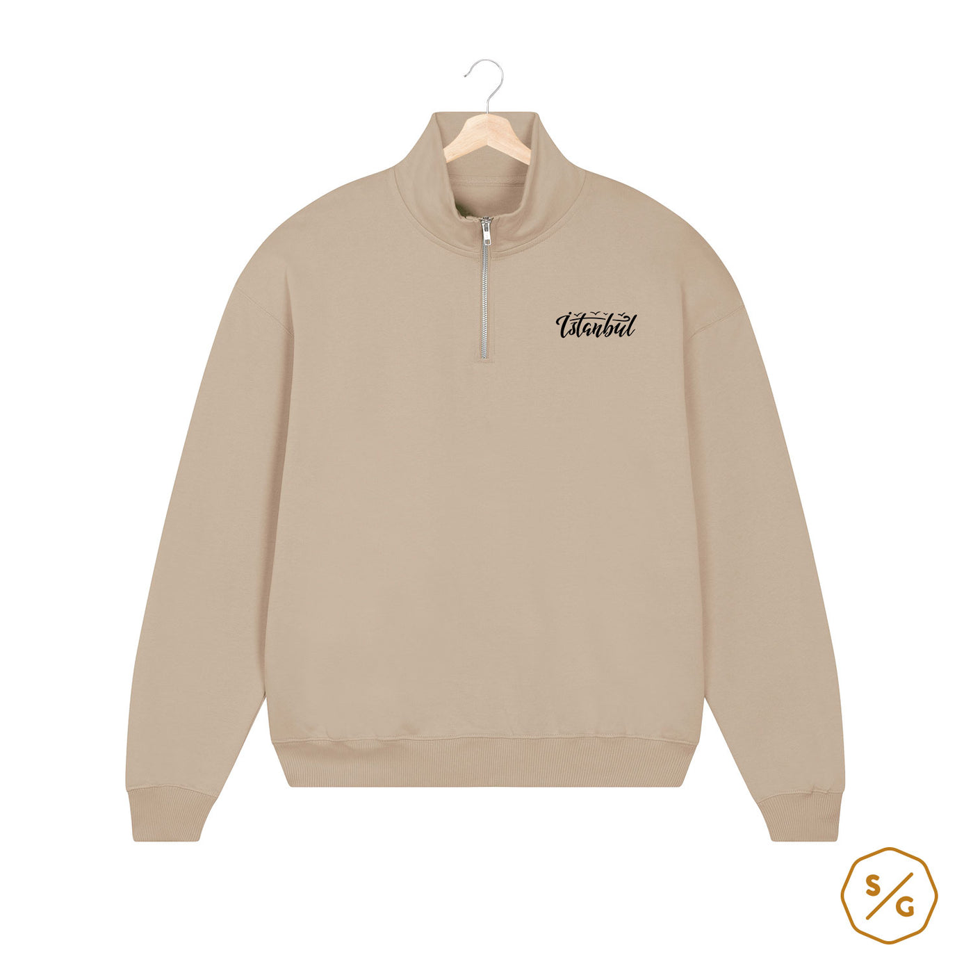 BESTICKTER HALF-ZIP SWEATER • ISTANBUL