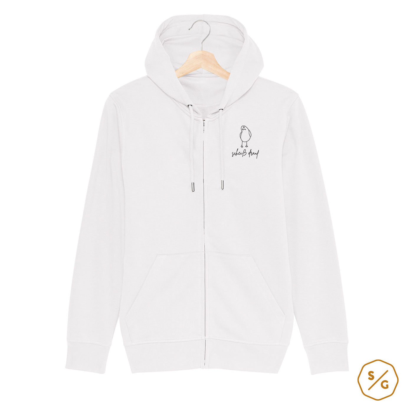 EMBROIDERED ZIPPER HOODIE • SCHEISS DRAUF