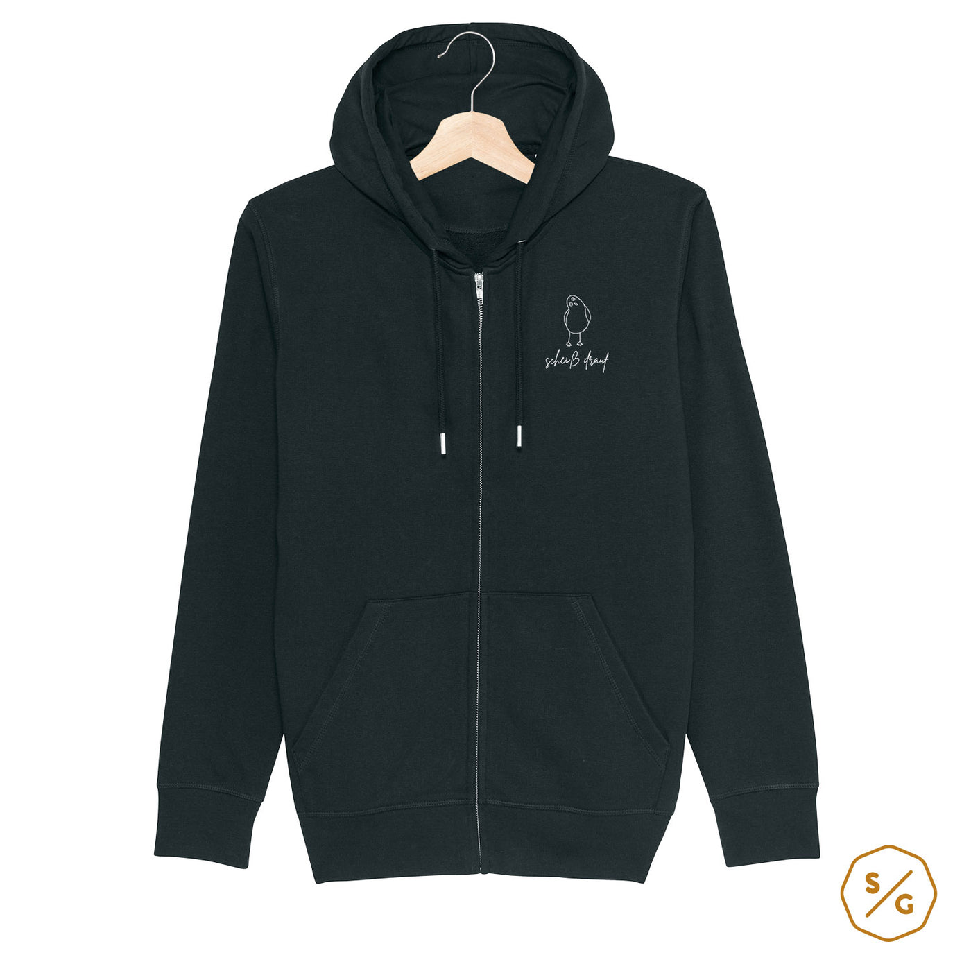 BESTICKTER ZIPPER HOODIE • SCHEISS DRAUF