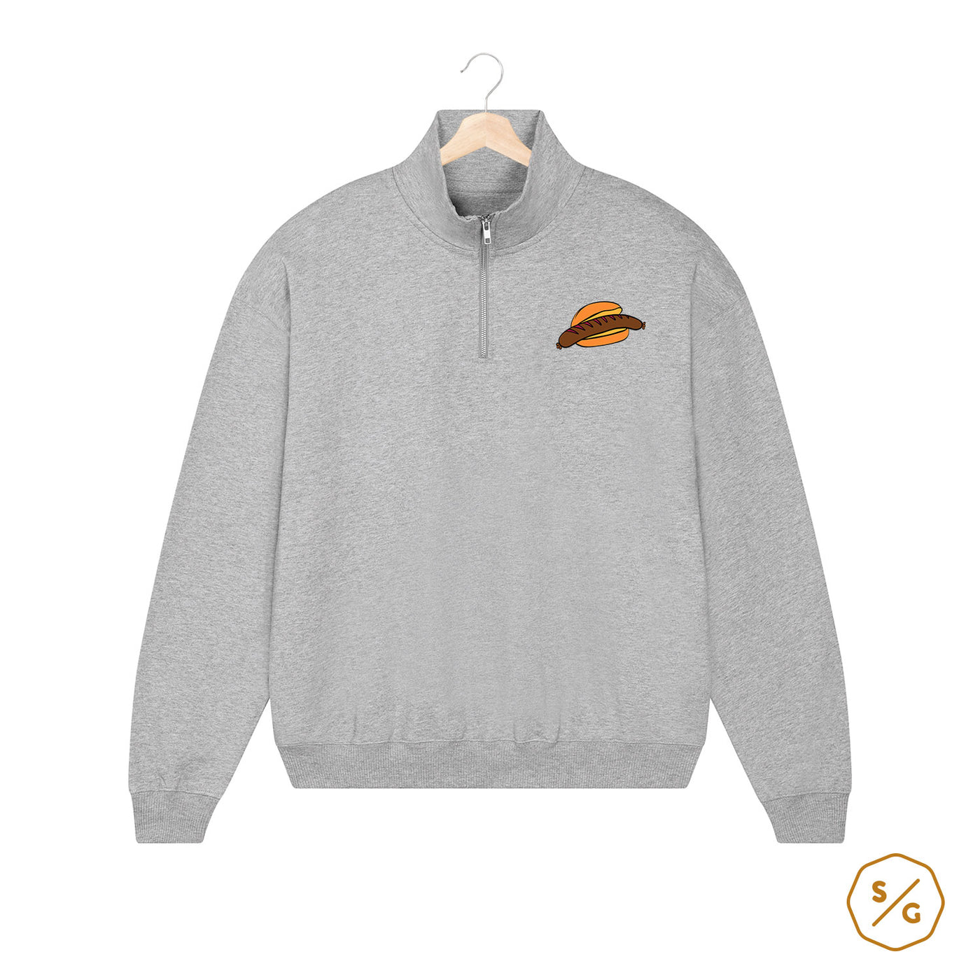 BESTICKTER HALF-ZIP SWEATER • BRATWURST