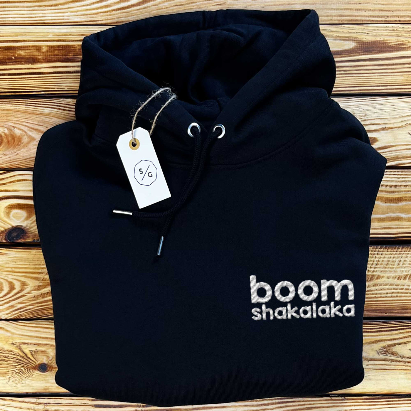 EMBROIDERED HOODIE OVERSIZED • BOOM SHAKALAKA