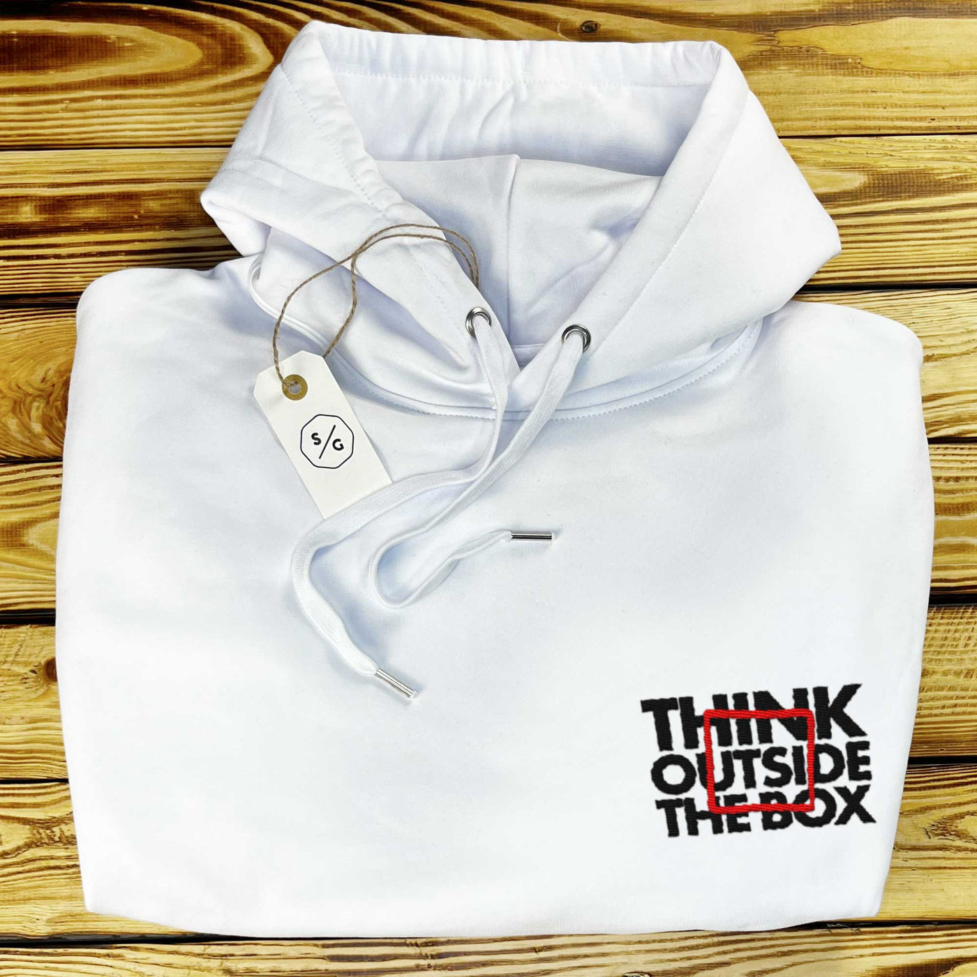 BESTICKTER HOODIE OVERSIZED • THINK OUTSIDE THE BOX