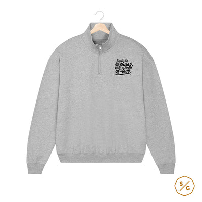 BESTICKTER HALF-ZIP SWEATER • INSIDE THE CHAOS