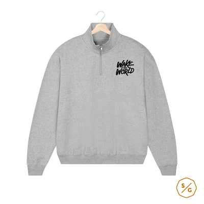 BESTICKTER HALF-ZIP SWEATER • WAKE THE WORLD