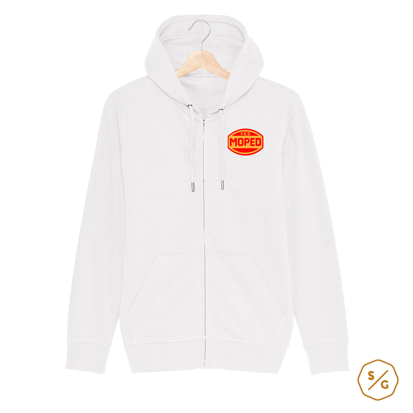 BESTICKTER ZIPPER HOODIE • VEB MOPED