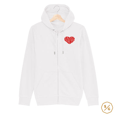 BESTICKTER ZIPPER HOODIE • MAKE LOVE NOT WAR