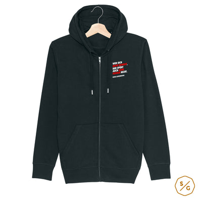 BESTICKTER ZIPPER HOODIE • WER SICH NICHT BEWEGT