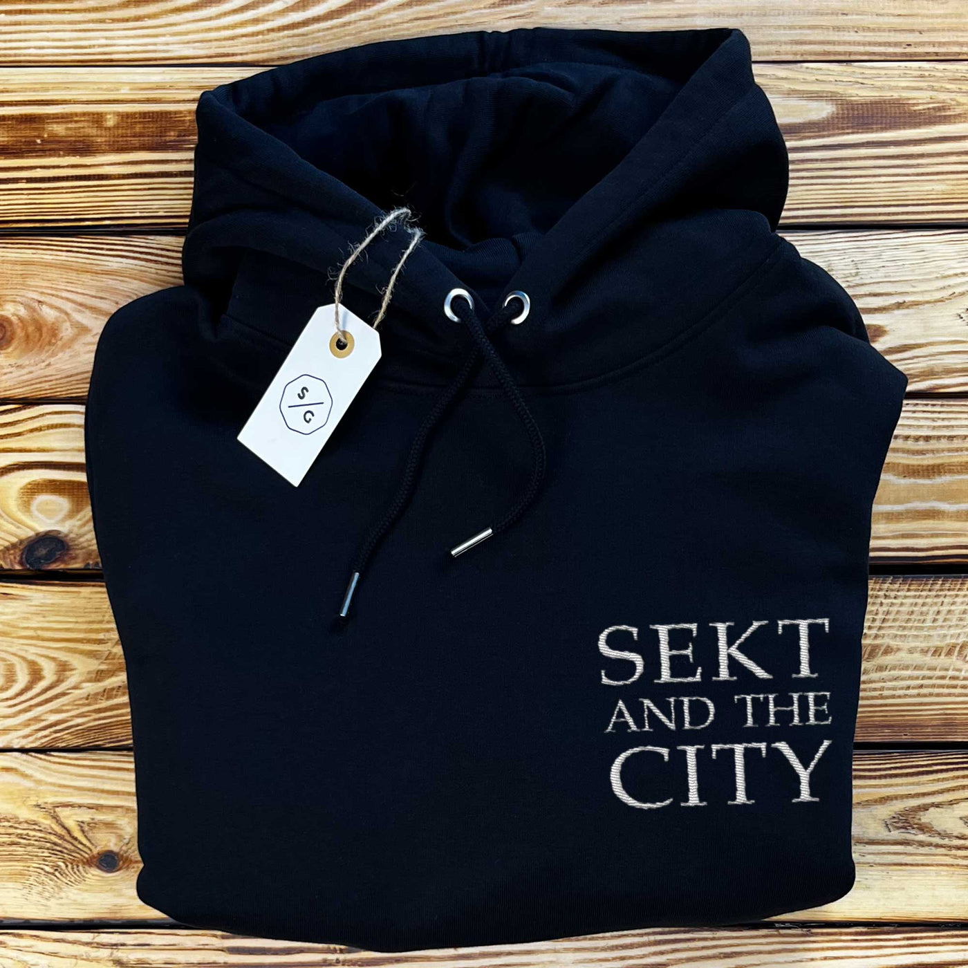 BESTICKTER HOODIE OVERSIZED • SEKT AND THE CITY