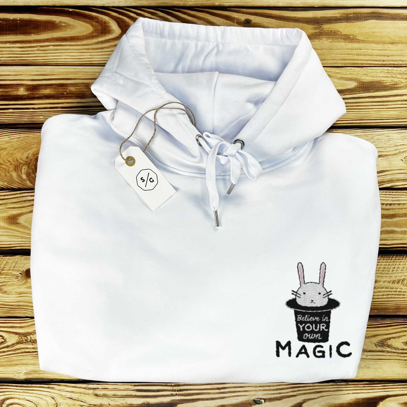 BESTICKTER HOODIE OVERSIZED • BELIEVE IN YOUR OWN MAGIC