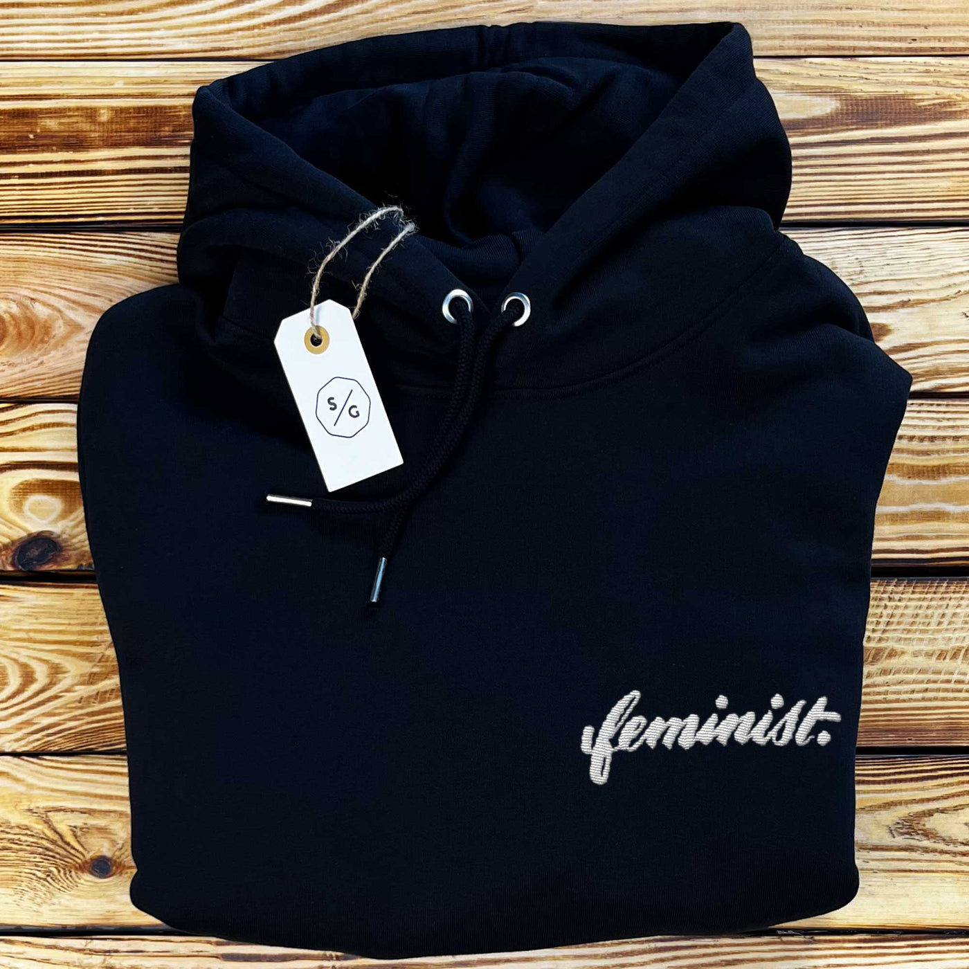 BESTICKTER HOODIE OVERSIZED • FEMINIST.