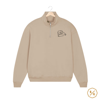 BESTICKTER HALF-ZIP SWEATER • TEA SHIRT