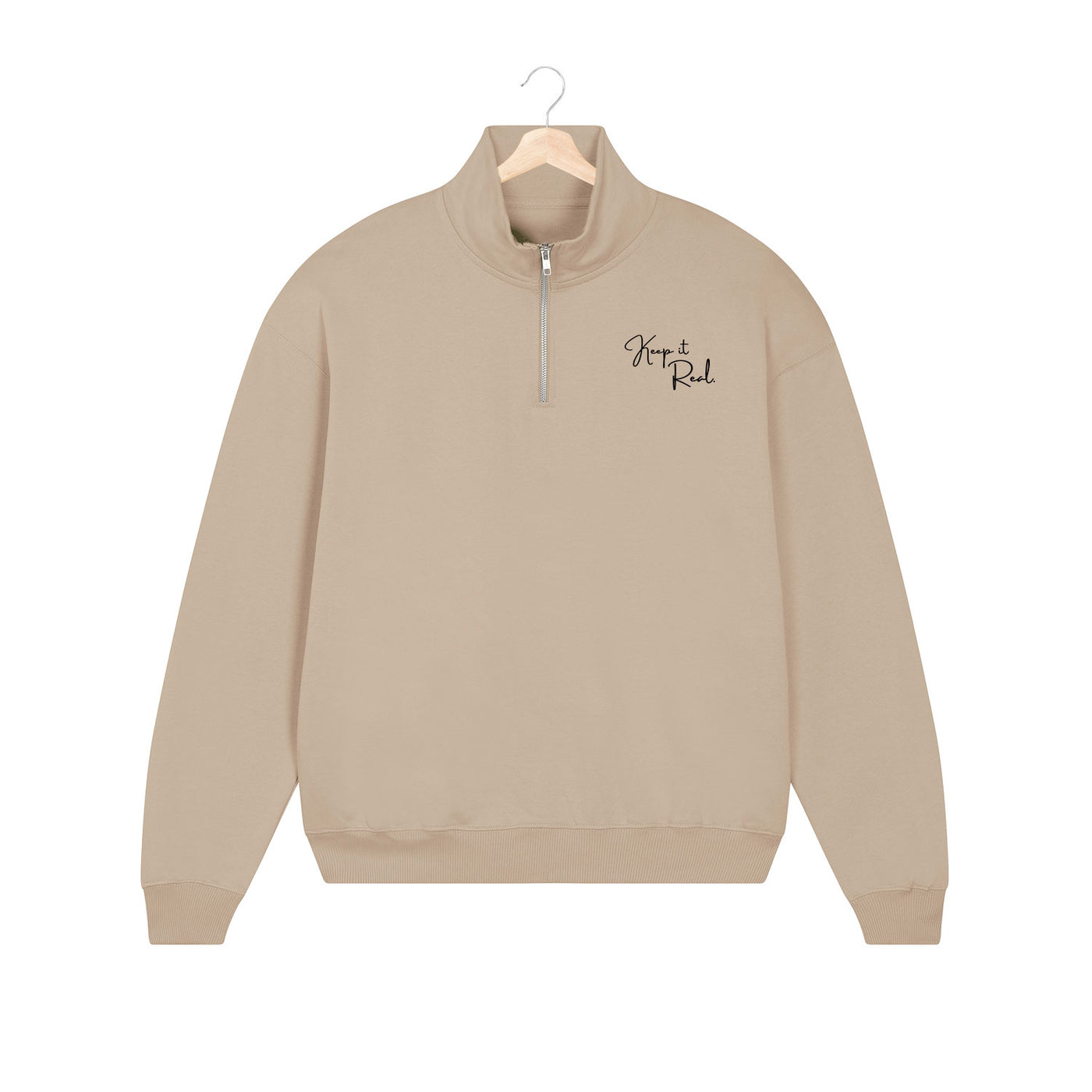 BESTICKTER HALF-ZIP SWEATER • KEEP IT REAL