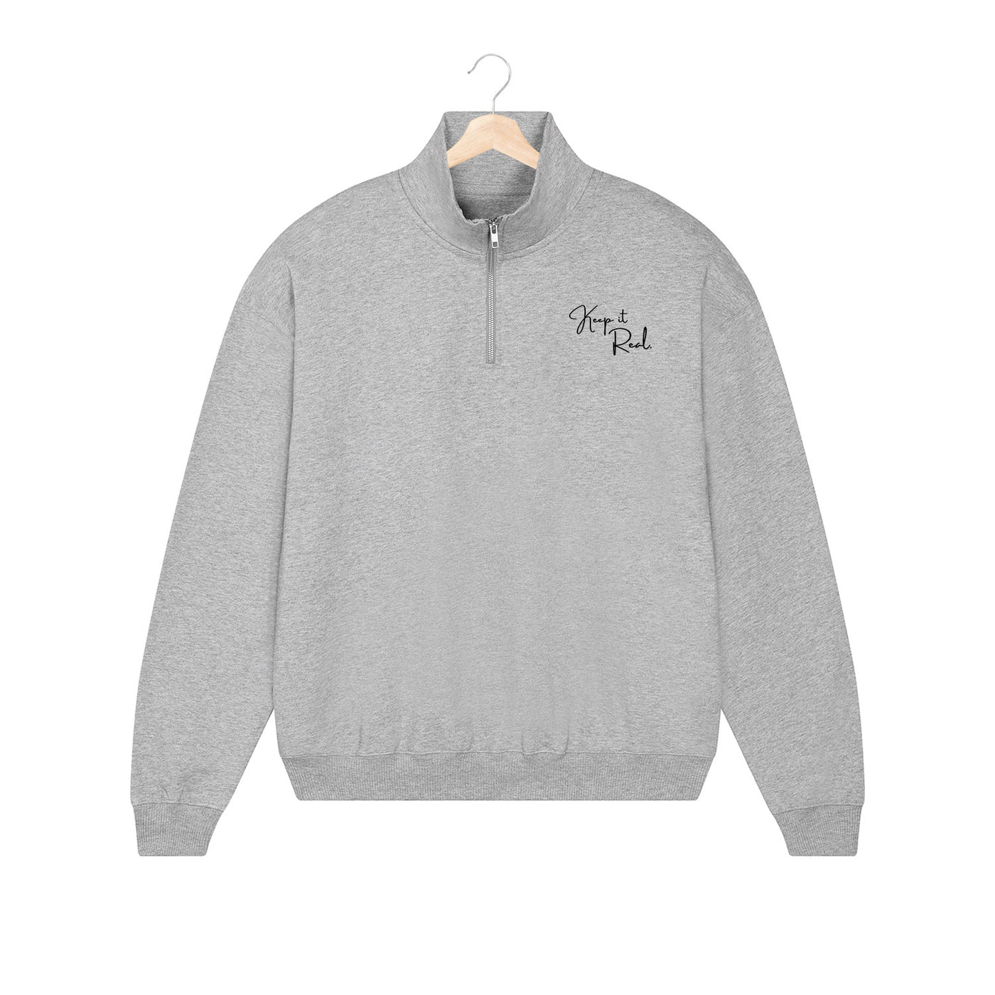 BESTICKTER HALF-ZIP SWEATER • KEEP IT REAL