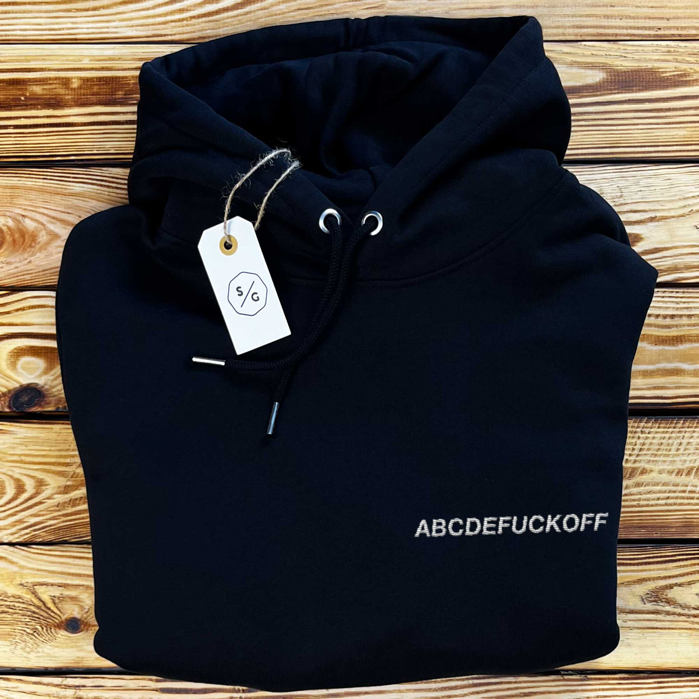 BESTICKTER HOODIE OVERSIZED • ABCDEFUCKOFF