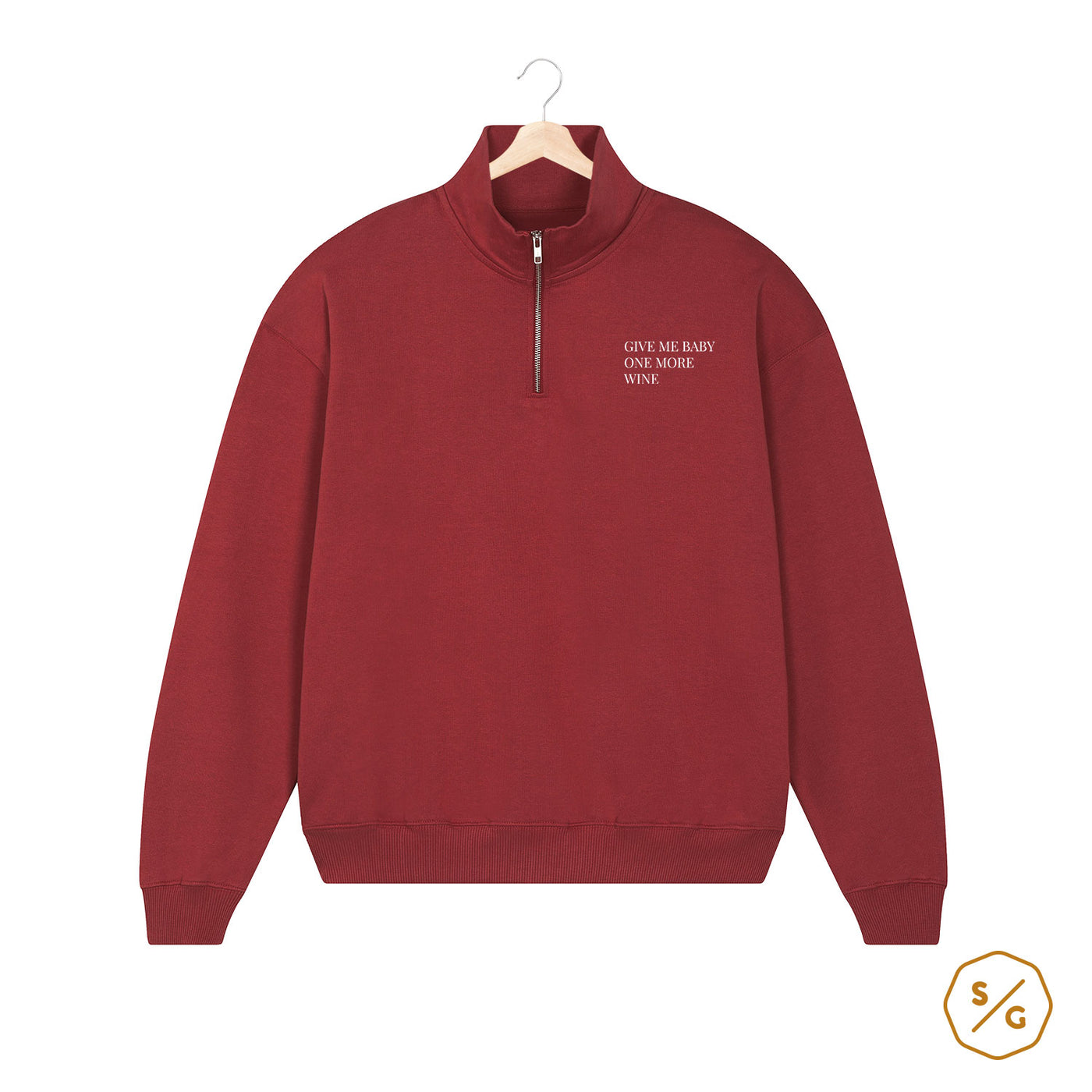 BESTICKTER HALF-ZIP SWEATER • GIVE ME BABY ONE MORE TIME