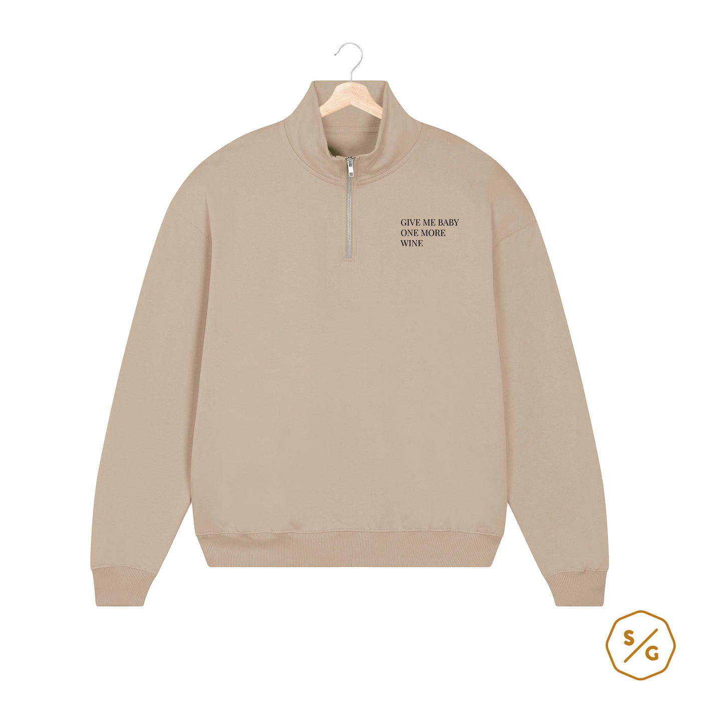 BESTICKTER HALF-ZIP SWEATER • GIVE ME BABY ONE MORE TIME