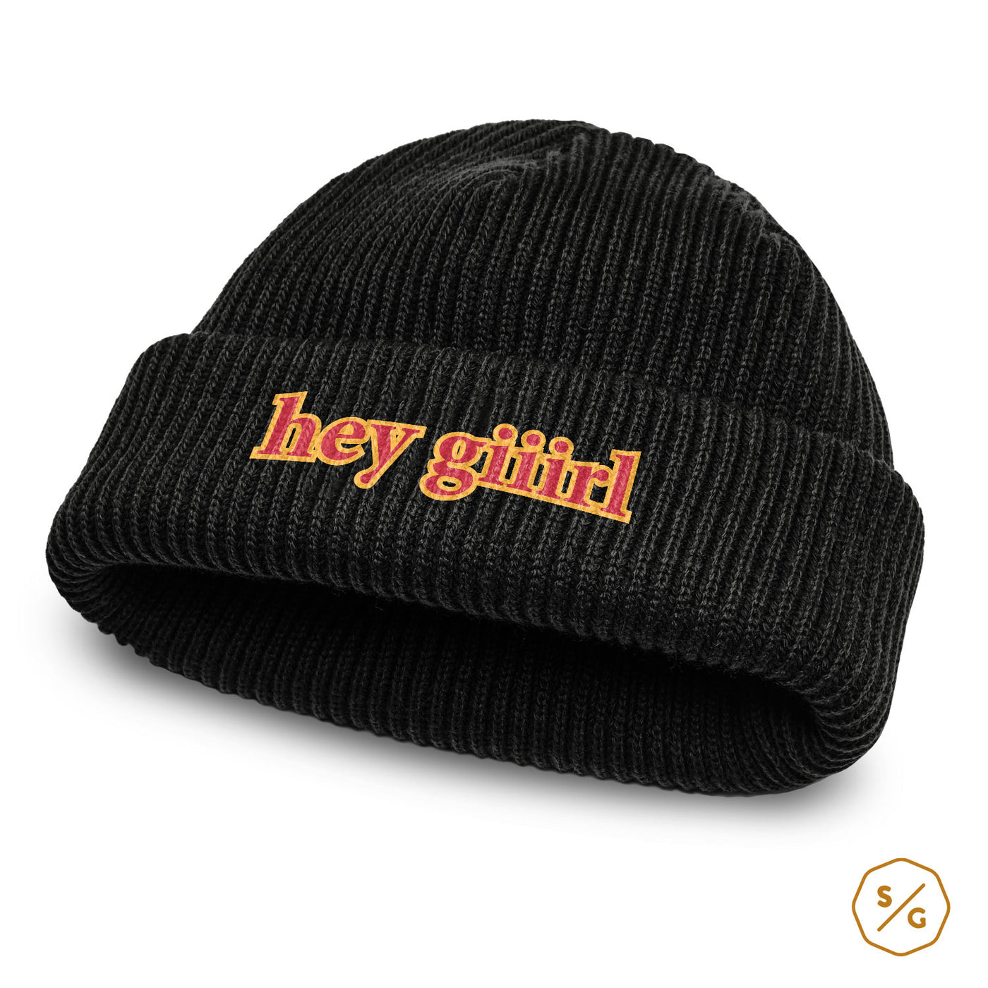 BESTICKTE BEANIE • HEY GIIIRL