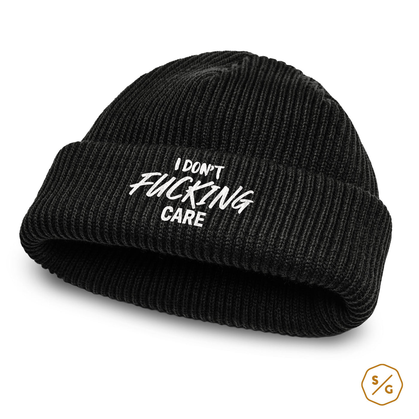 BESTICKTE BEANIE • I DON'T FUCKING CARE