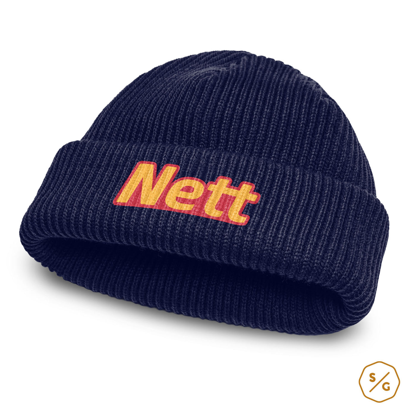 BESTICKTE BEANIE • NETT