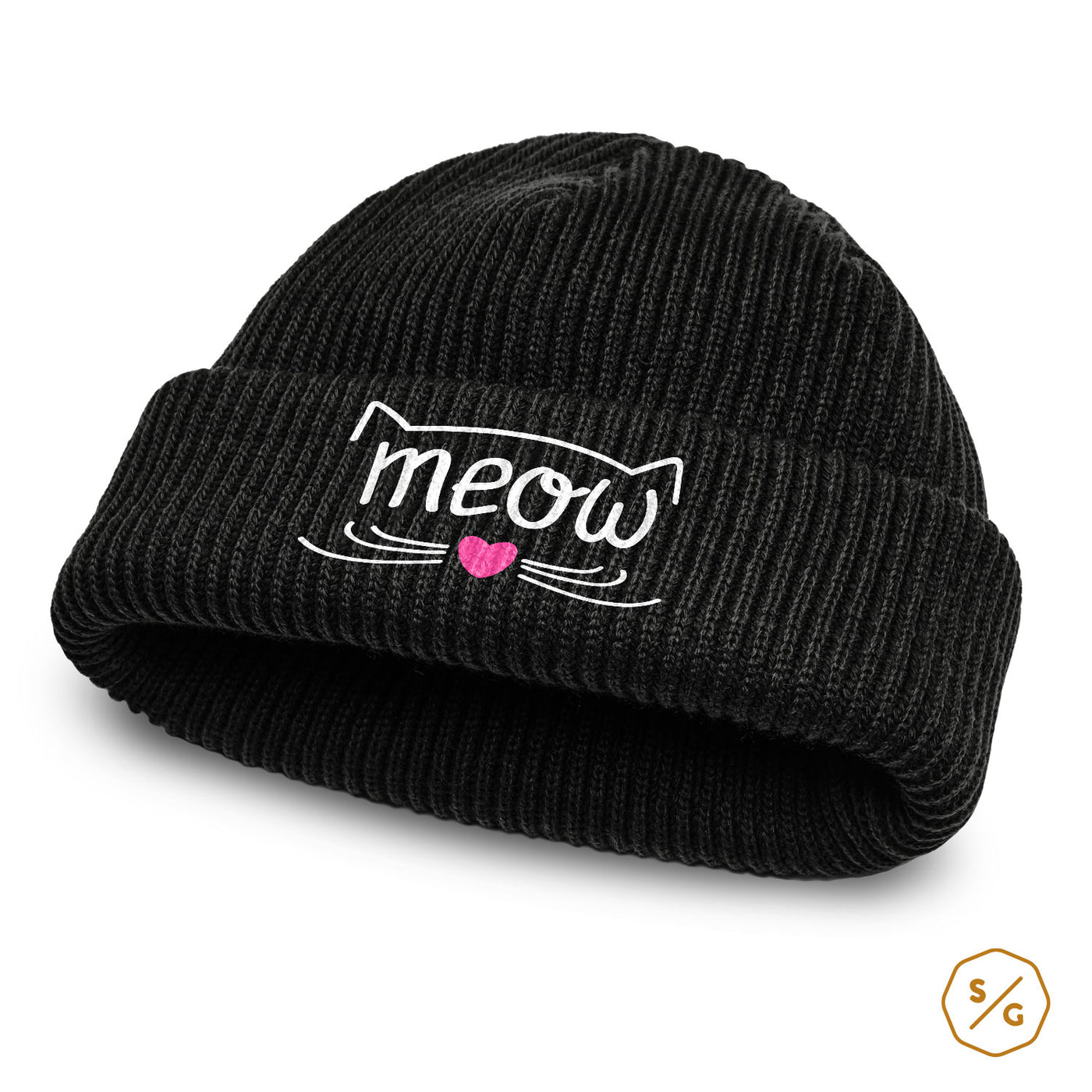 BESTICKTE BEANIE • MEOW