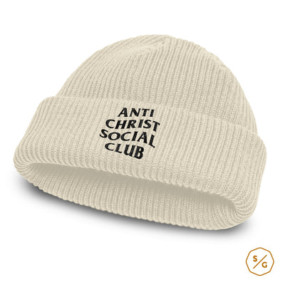 BESTICKTE BEANIE • ANTI CHRIST SOCIAL CLUB