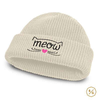 BESTICKTE BEANIE • MEOW