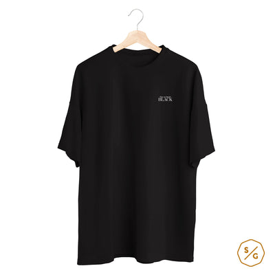 BESTICKTES SHIRT OVERSIZED • NOT SO BASIC BLACK