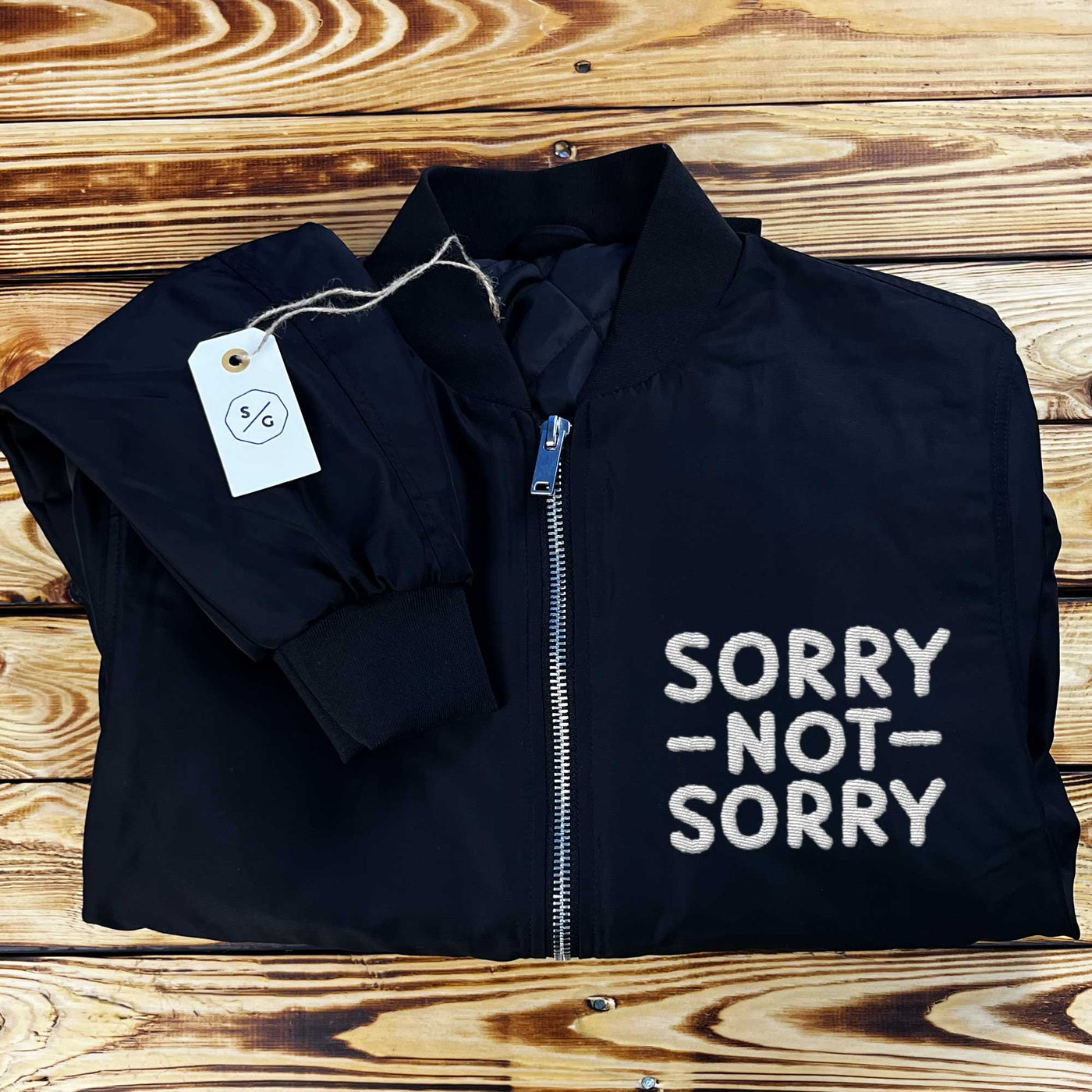 BESTICKTE BOMBERJACKE • SORRY NOT SORRY