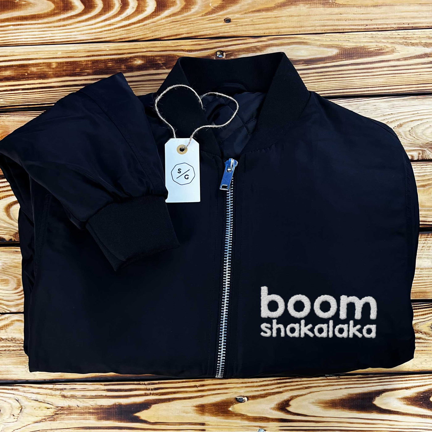 EMBROIDERED BOMBER JACKET • BOOM SHAKALAKA