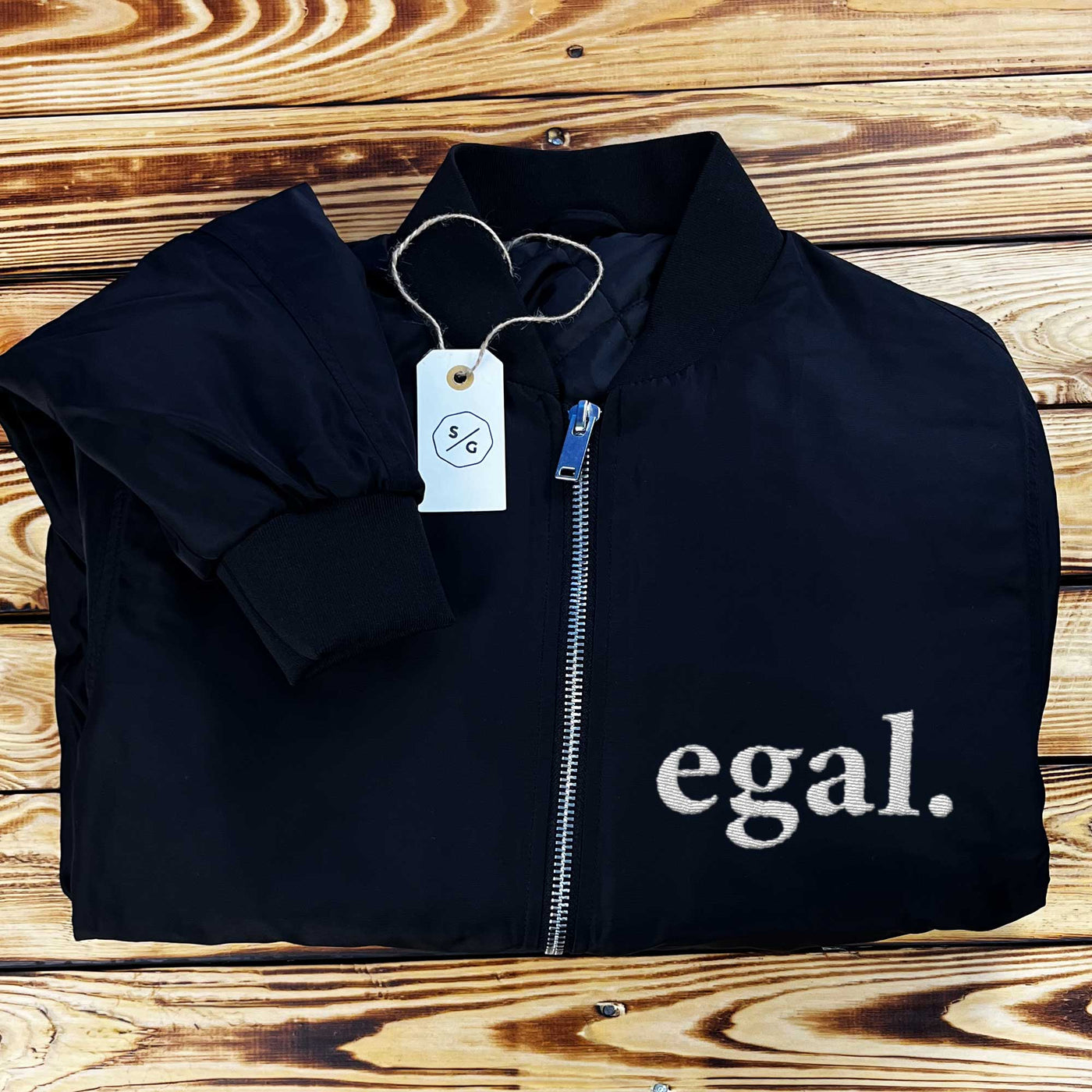 EMBROIDERED BOMBER JACKET • EGAL.