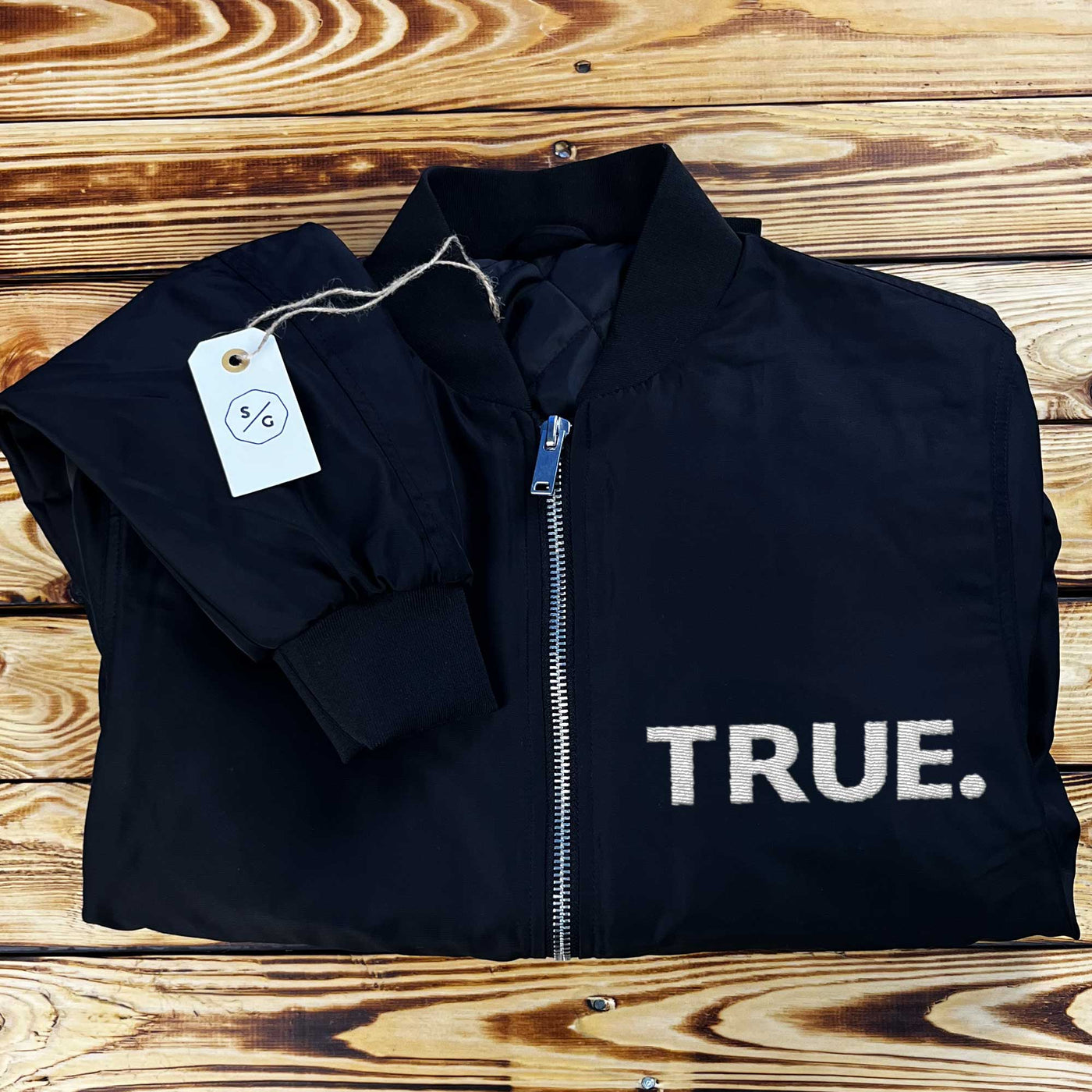 EMBROIDERED BOMBER JACKET • TRUE.