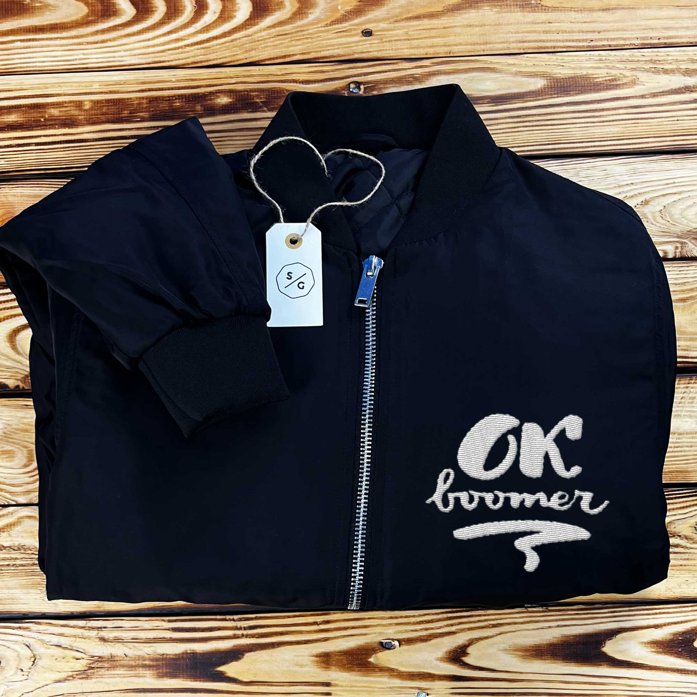 BESTICKTE BOMBERJACKE • OK BOOMER