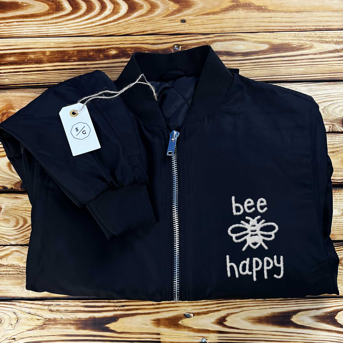 BESTICKTE BOMBERJACKE • BEE HAPPY