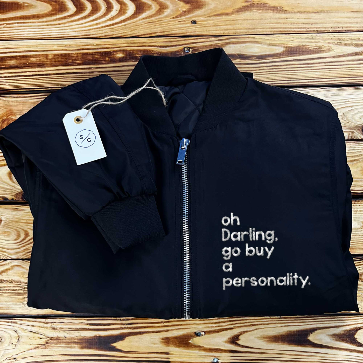 BESTICKTE BOMBERJACKE • OH DARLING, GO BUY A PERSONALITY.