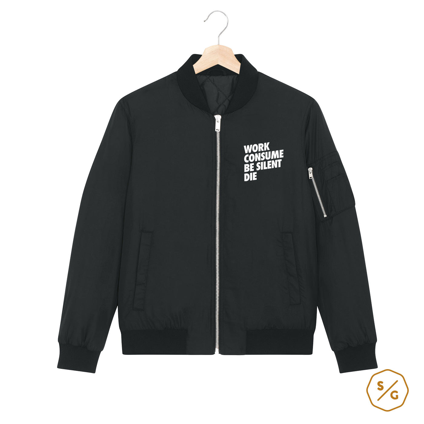 BESTICKTE BOMBERJACKE • WORK CONSUME BE SILENT DIE