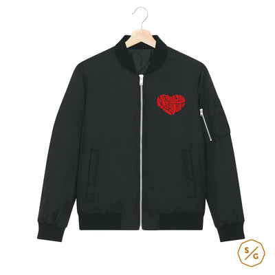 BESTICKTE BOMBERJACKE • MAKE LOVE NOT WAR