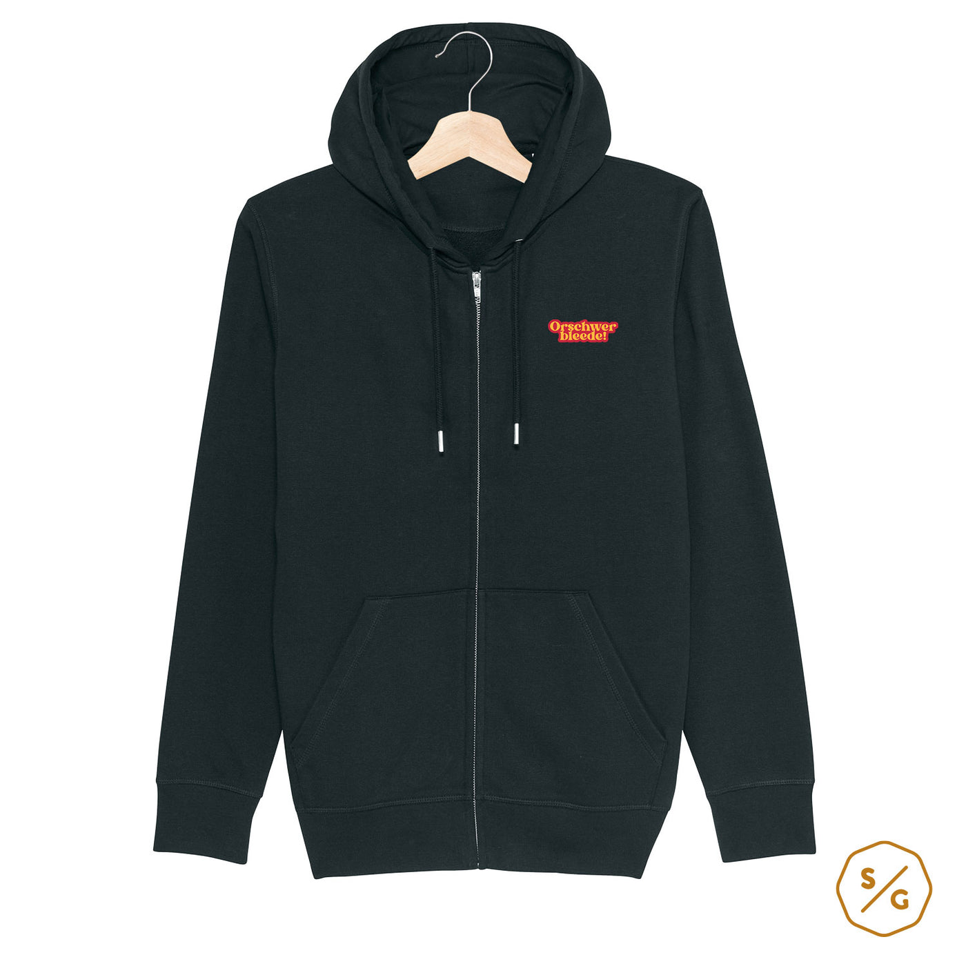 BESTICKTER ZIPPER HOODIE • ORSCHWERBLEEDE!