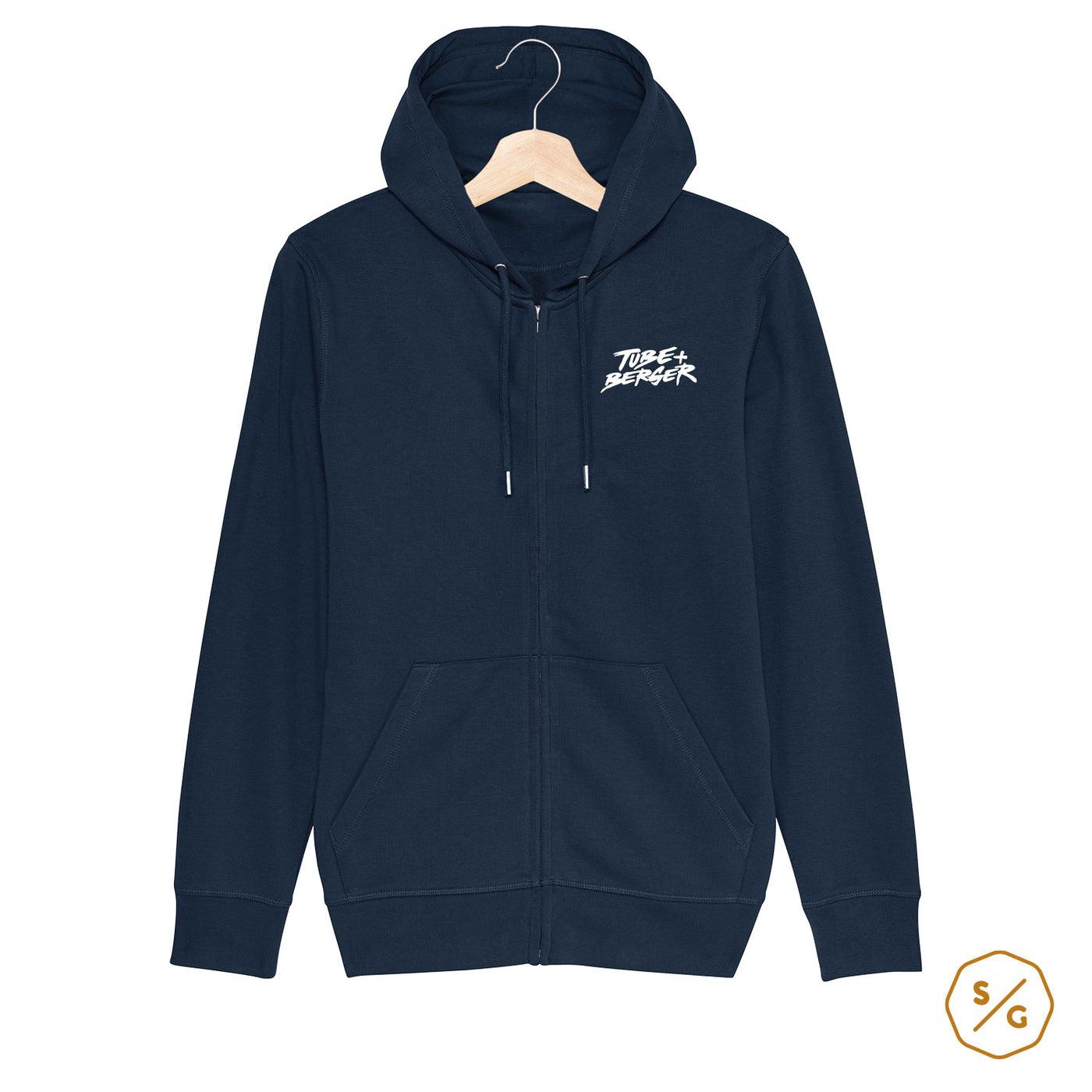 BESTICKTER ZIPPER HOODIE • LOGO TUBE & BERGER